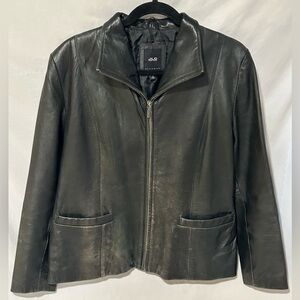 JLC New York Women’s Lg Leather Classic Black Jacket